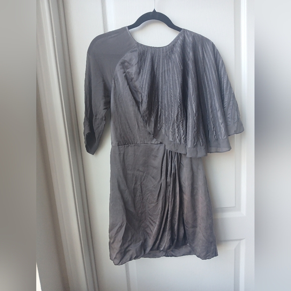 BCBGMaxAzria Asymmetrical Gray Dress - Picture 1 of 8